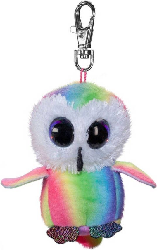 Lumo Stars sleutelhanger Lumo Owl Stripe met clip multicolor 8 5 cm