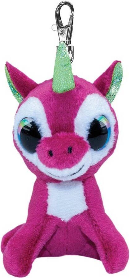 Lumo Stars sleutelhanger Unicorn Taiga roze 8 5 cm
