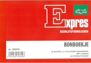 Massamarkt Sigel Expres Bonboek Zelfkopiërend A6 Papier Rood 150 Vel