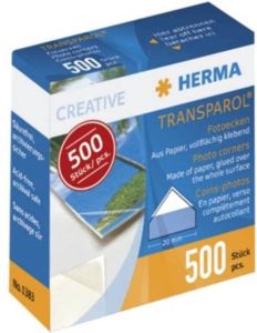 Herma 1383 Transparol fotohoekjes dispenser 500 st.