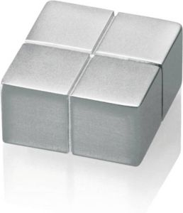 Masskas Magneet voor glasbord Sigel 20x20x10mm zilver extra sterk 1 stuk