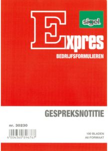 Masskas Sigel Expres Gespreksnotitieblok A6 Papier Rood 100 Vel
