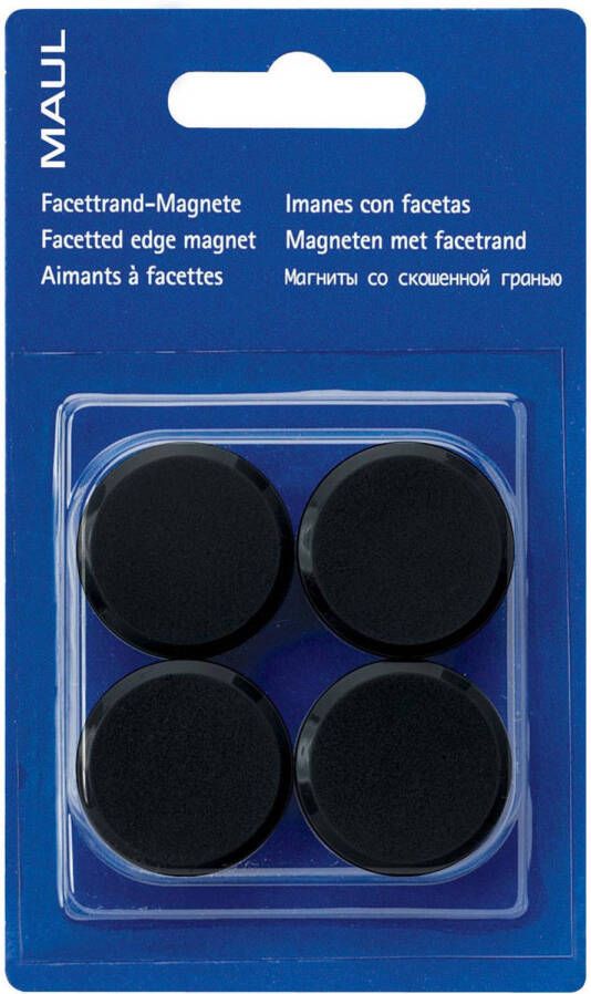 Maul magneet Solid 38mm trekkracht 2.5kg blister 2 zwart 12 stuks