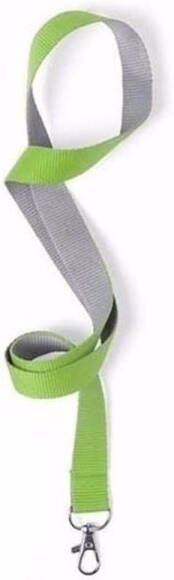 Merkloos 10 lanyards groen grijs 2 x 50 cm Keycords