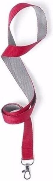 Merkloos 10 lanyards rood grijs 2 x 50 cm Keycords