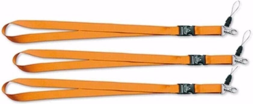 Merkloos 10 oranje lanyards 55 cm Keycords