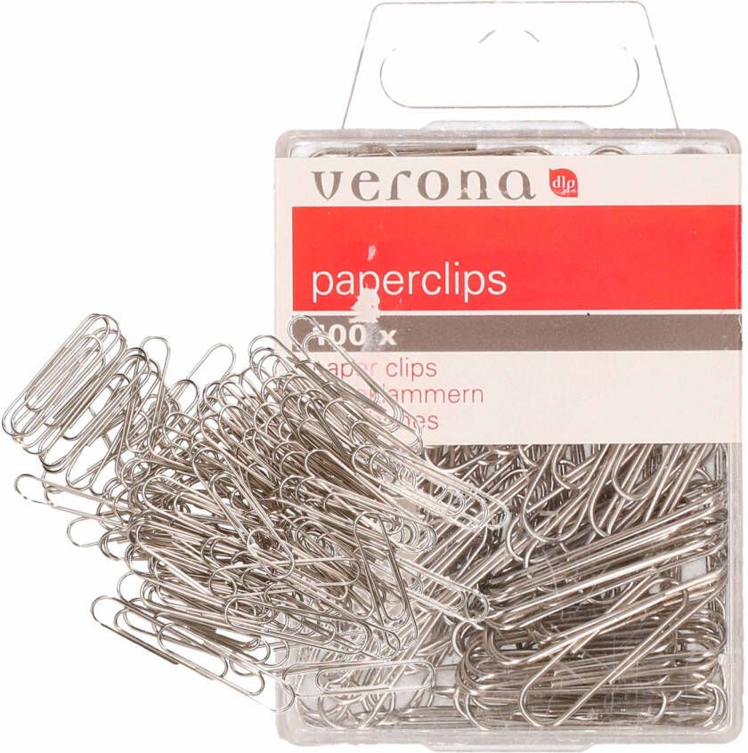 Merkloos 100x stuks Paperclips 32 mm zink Paperclip