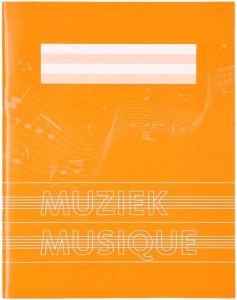 Merkloos 1x stuks A5 muziekschriften oranje Schriften