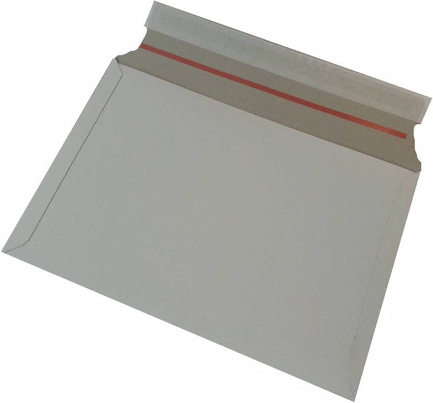 Merkloos 50x Witte kartonnen verzendenveloppen 38 x 26 cm Enveloppen verzendmateriaal verpakkingen