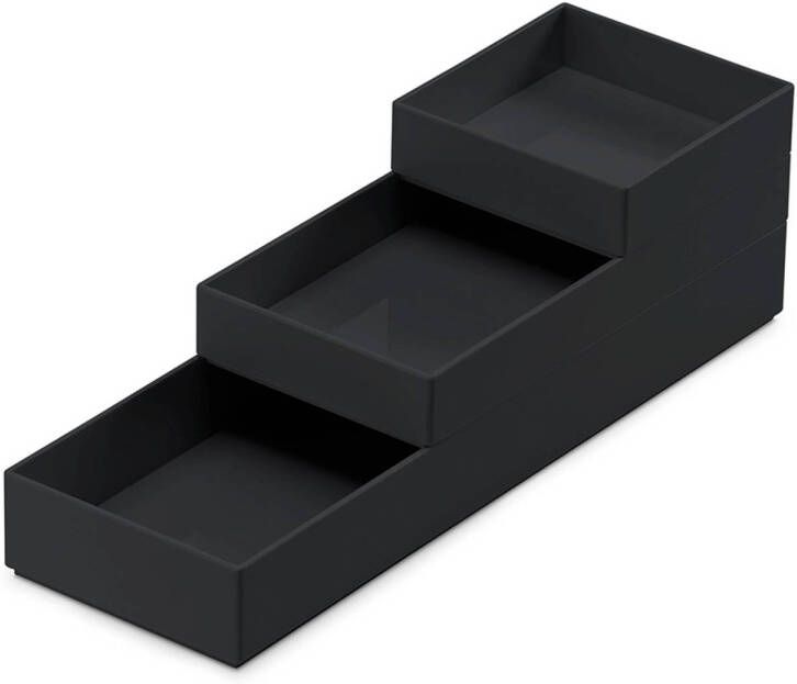 Merkloos Bureau organizer zwart Orplast 3-delige set