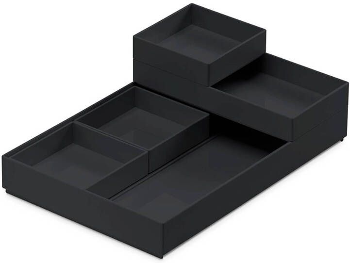 Merkloos Bureau organizer zwart Orplast 5-delige set