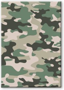Merkloos Camouflage legerprint Luxe Wiskunde Schrift notitieboek Groen Ruitjes 10 Mm A4 Formaat Notitieboek