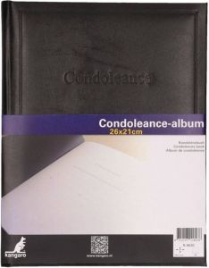Merkloos Condoleance album zwart 26 x 21 cm Gastenboeken