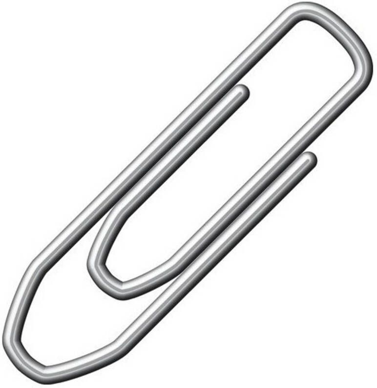 Merkloos Doosje papierclips 1000 stuks 21 mm Paperclip