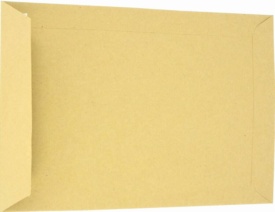 Merkloos Enveloppen ft 162 x 229 mm stripsluiting uit kraft papier van 90 g bruin doos van 500 stuks