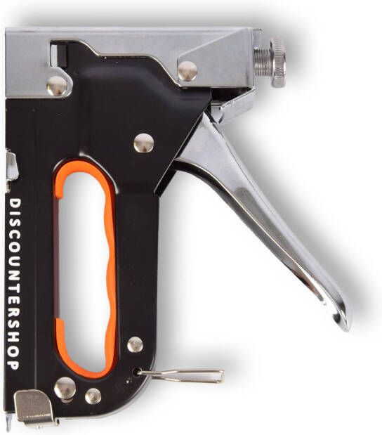 Merkloos Handtacker Set 1 stuks Krachtig Nietpistool met Nietjes Robuuste Nietmachine Oranje & Zwart Compact Design