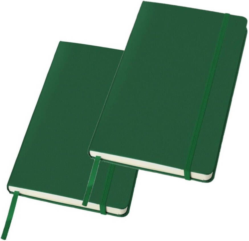 Merkloos JournalBooks notitieboekje gelinieerd A5 hardcover 2x Notitieboek