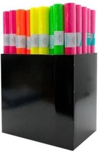 Merkloos Kaftpapier Folie Schoolboeken Neon Roze 3 Meter Kaftpapier