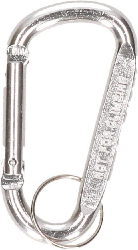 Merkloos Karabijnhaak metaal zilverkleurig 8 cm snaphooks karabiners Karabijnhaken