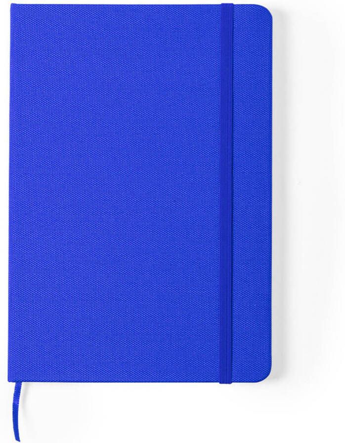 Merkloos Luxe schriftje notitieboekje blauw met elastiek A5 formaat Schriften