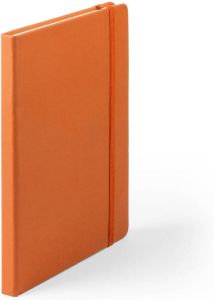 Merkloos Luxe Schriftje notitieboekje Oranje Met Elastiek A5 Formaat Schriften