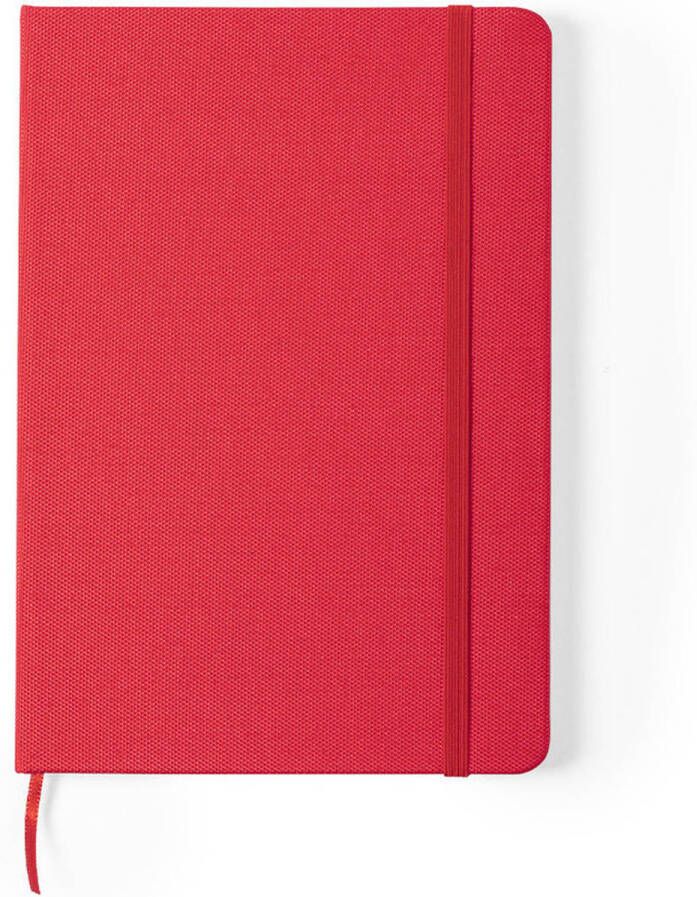 Merkloos Luxe schriftje notitieboekje rood met elastiek A5 formaat Schriften