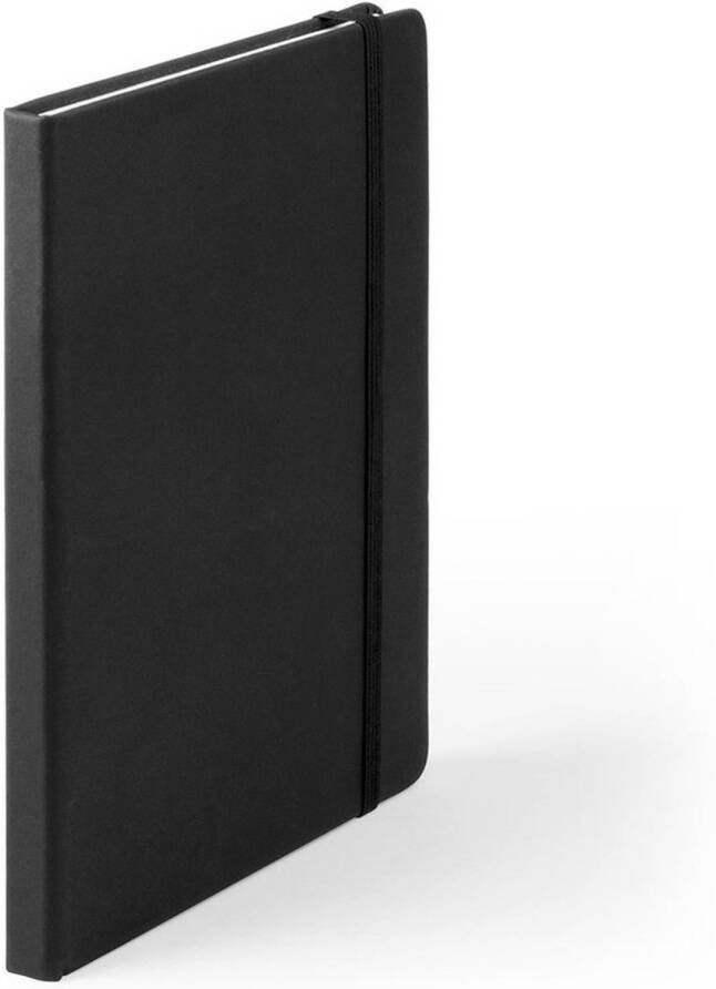 Merkloos Luxe schriftje notitieboekje zwart met elastiek A5 formaat Schriften