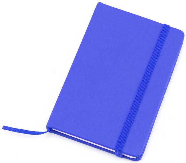 Merkloos Notitieblokje harde kaft blauw 9 x 14 cm Notitieboek