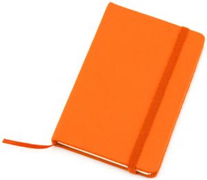Merkloos Notitieblokje Harde Kaft Oranje 9 X 14 Cm Notitieboek