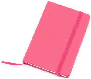 Merkloos Notitieblokje Harde Kaft Roze 9 X 14 Cm Notitieboek