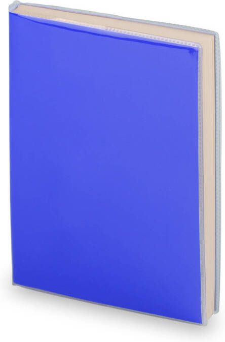 Merkloos Notitieblokje zachte kaft blauw 10 x 13 cm Notitieboek