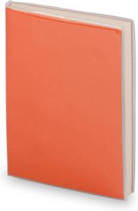 Merkloos Notitieblokje zachte kaft oranje met plastic hoes 10 x 13 cm Notitieboek