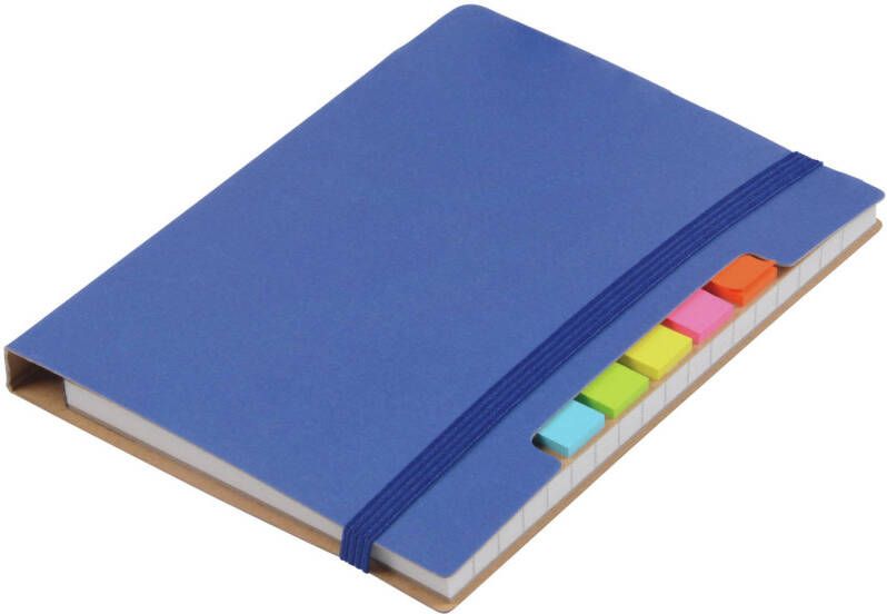 Merkloos Pakket van 1x stuks schoolschriften notitieboeken A6 harde kaft gelinieerd blauw Notitieboek