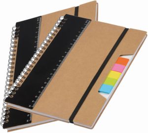 Merkloos Pakket van 2x stuks schoolschriften collegeblokken A5 zwart Notitieboek
