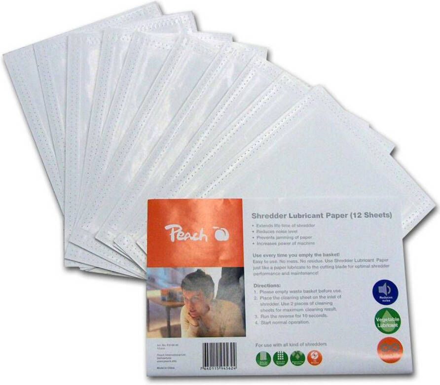 Merkloos Peach PS100-00 geolied papier voor papierversnipperaar 12 vellen