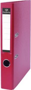 Pergamy ordner voor ft A4 uit PP en papier zonder beschermrand rug van 5 cm bordeaux