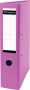 Pergamy ordner voor ft A4 uit PP en papier zonder beschermrand rug van 7 5 cm roze - Thumbnail 1