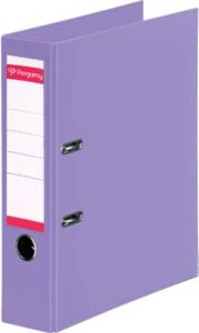 Merkloos Pergamy ordner voor ft A4 volledig uit PP rug van 8 cm violet