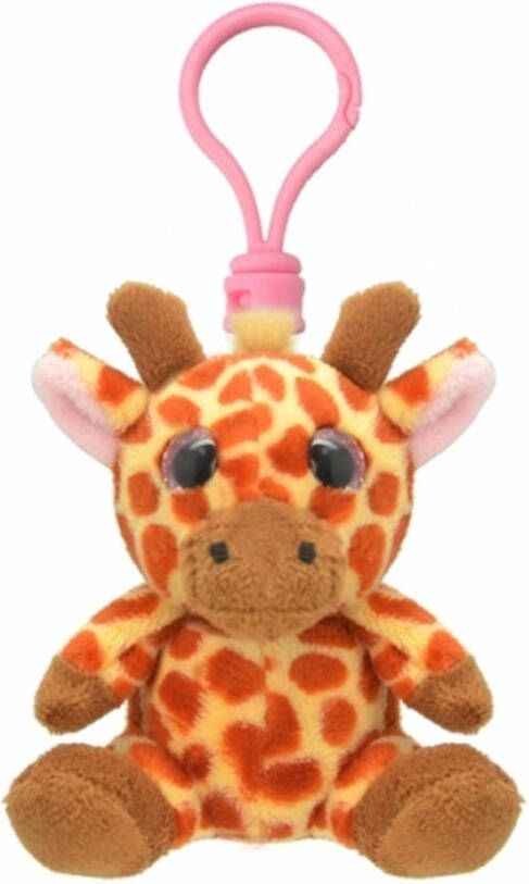 Merkloos Pluche mini knuffel giraf sleutelhanger 9 cm Knuffel sleutelhangers