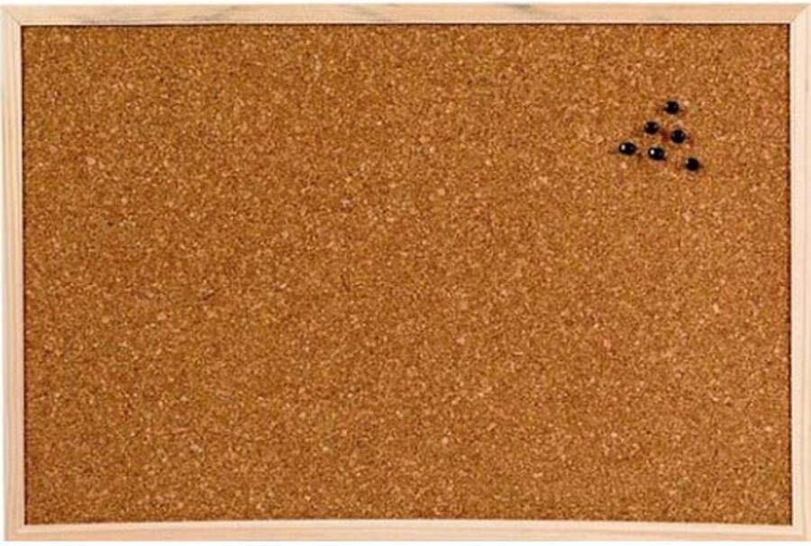 Rayher Hobby materialen prikbord met houten lijst van kurk 60 x 45 cm Prikborden