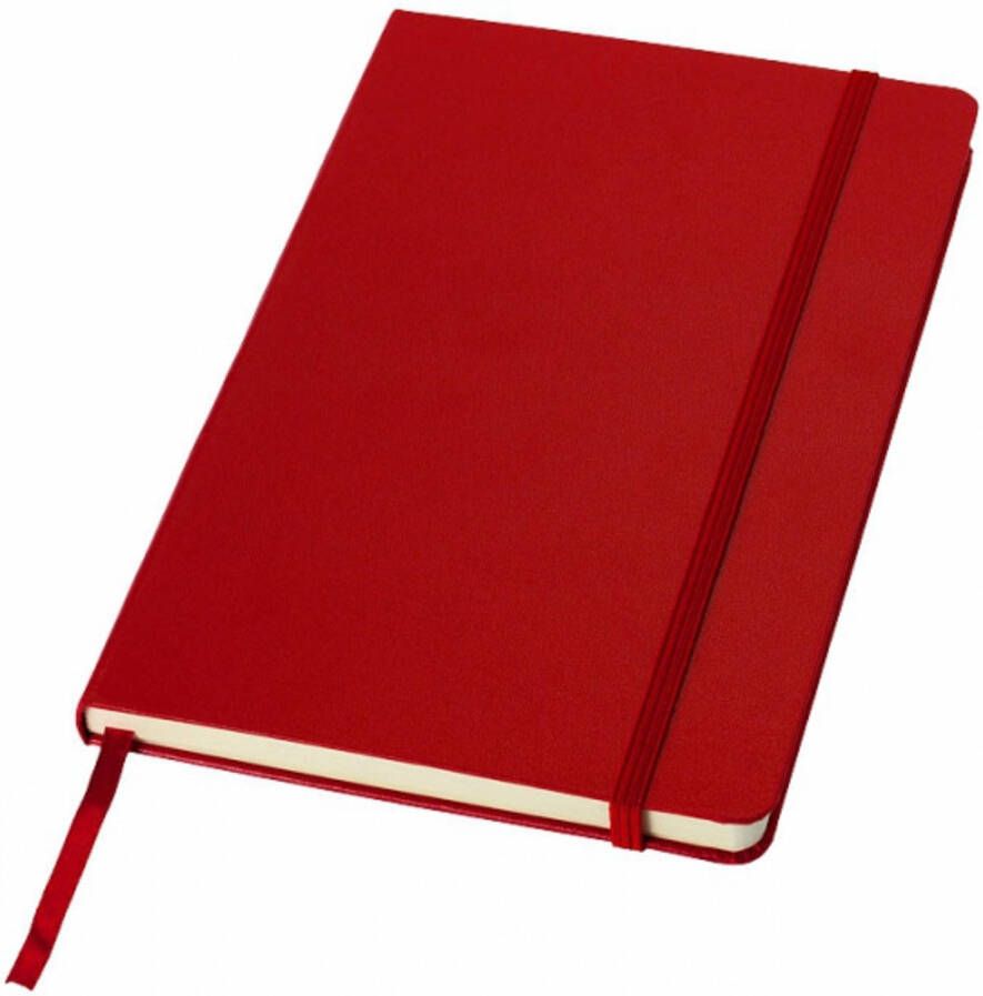 Merkloos Luxe schriften A5 formaat met rode harde kaft Notitieboek