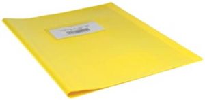 Merkloos schriftomslagen geel ft schrift 16 5 x 21 cm