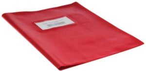 Merkloos schriftomslagen rood ft schrift 16 5 x 21 cm