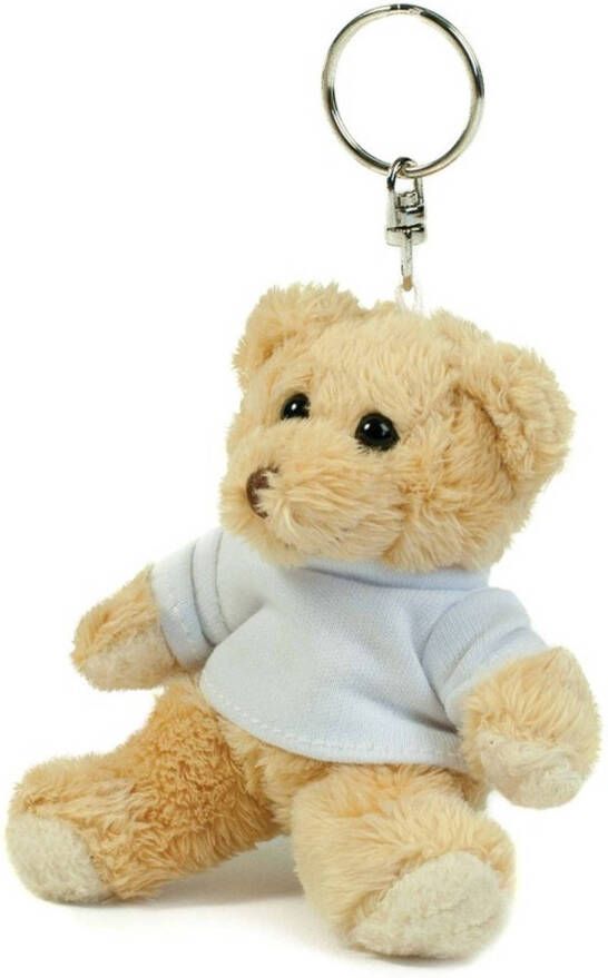 Merkloos Teddybeer beren kleine pluche sleutelhangers 10 cm Knuffel sleutelhangers