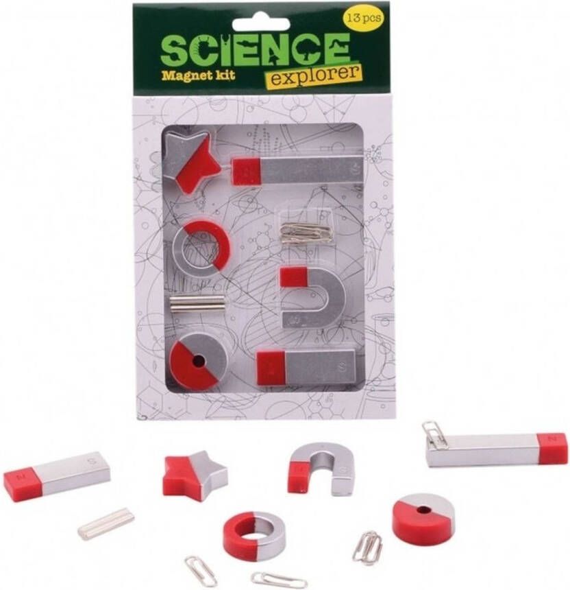 Merkloos Wetenschap speelgoed magneten set 13 delig Magneten