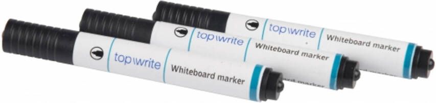 Merkloos Whiteboard markers zwart 3 stuks Whiteboard stift