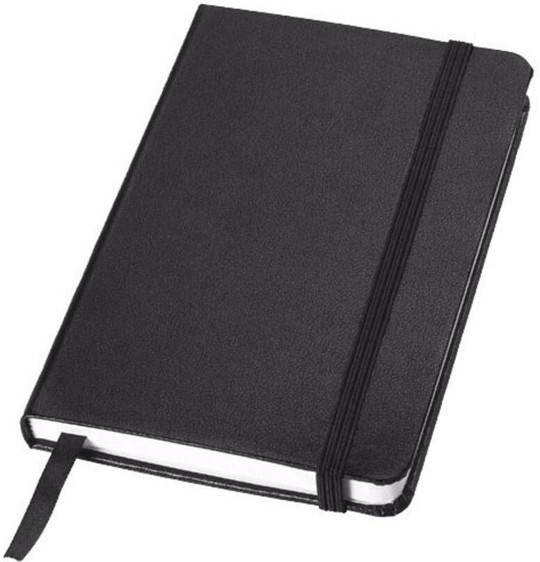 Merkloos Luxe schriften Opschrijfboekjes A6 formaat met zwarte harde kaft Notitieboek