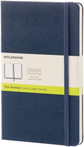 Moleskine notitieboek ft 13 x 21 cm effen harde cover 240 blad saffier