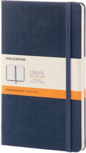 Moleskine notitieboek ft 13 x 21 cm gelijnd harde cover 240 blad saffier