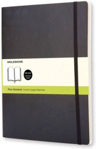 Moleskine notitieboek ft 19 x 25 cm effen soepele cover 192 blad zwart